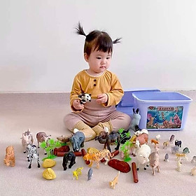 Đồ chơi động vật 58 chi tiết cho bé bằng nhựa tốt - Hàng chính hãng