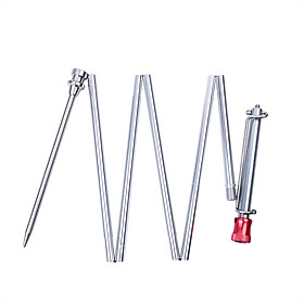 Camping Folding Lamp Pole Portable & Lightweight Aluminum Durable Light Lamp Support For Picnic Hiking Backpacking