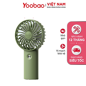 Mua Quạt cầm tay YOOBAO F3 3000mAh - 6000mah - Quạt 4 cánh với 3 chế độ gió Nhỏ gọn tiện lợi - Hàng chính hãng - Bảo hành 12 tháng