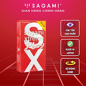 Bao cao su Sagami Feel Long - Có gai nhỏ - Hộp 10 chiếc