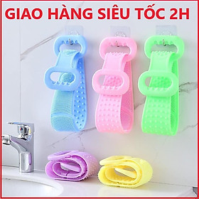 Hình ảnh COMBO 2  DÂY TẮM KÌ , CỌ LƯNG 2 MẶT BẰNG SILICON - DÂY TẮM MASSAGE ( GIAO MÀU NGẪU NHIÊN )