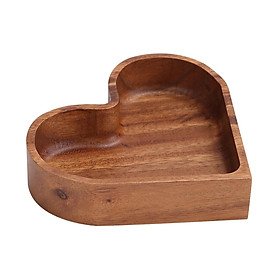 Wooden Serving Tray Unique Heart Shaped Tray Household Lightweight for Eating, Working, Storing Plate Dish for Snacks Wooden Serving Plate