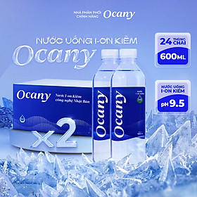 Combo 2 thùng 24 chai nước ion kiềm Ocany chai 600ml