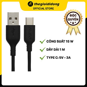 Mua Cáp Type C 1m AVA DS447X-WB Đen  - Hàng chính hãng