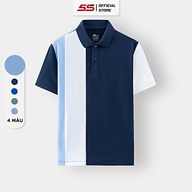 Áo Polo Nam 5S FASHION, Chất Cotton Thiết Kế Can Phối Dọc Thân Áo Nổi Bật,Lịch Lãm (APC24089)