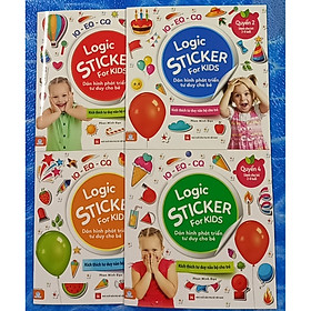Logic Sticker for kids - dán hình phát triển tư duy cho bé ( Bộ 4 cuốn)