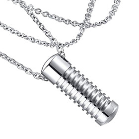 Urn Cremation Jewelry Pendant Women Men Fashion Stainless Steel Necklace