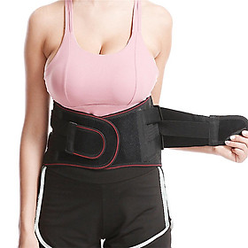 Đai hỗ trợ thắt lưng, hỗ trợ eo với Quai đeo chéo, Chất liệu lưới thoáng khí,thiết bị tập thể dục-Màu đen-Size