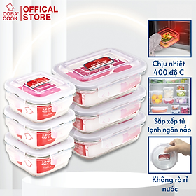 Mua Bộ 6 hộp thủy tinh hình vuông và chữ nhật 320ml+ 370ml- CBHC6SL
