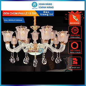 Mua Đèn Chùm Treo Trần Pha Lê Cao Cấp 15 Tay Trang Trí Phòng Khách  Nhà Hàng  Quán CaFe  Karaoke