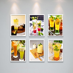 Mua Tranh Bộ Treo Tường Trang Trí Quán Cafe  Nước Ép Sinh Tố  Đá Xay Cực Đẹp Tặng Kèm bộ ảnh như hình mẫu  đinh treo tranh và sơ đồ treo PGC302