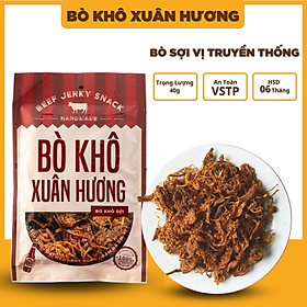 Khô bò khô sợi loại 1, thịt bò khô xé sợi vị truyền thống Xuân Hương siêu ngon 40g