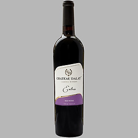 Hình ảnh Rượu Vang Đỏ Ladofoods Chateau Dalat Extra Red Wine 750 12,5% - Không Kèm Hộp