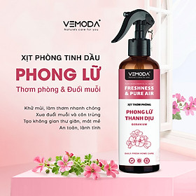 Xịt phòng tinh dầu Phong Lữ - Hỗ trợ xua đuổi muỗi và côn trùng. Giúp khử mùi, làm thơm không gian phòng ốc