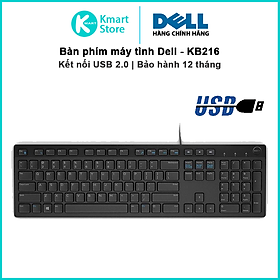 Hình ảnh sách Bàn phím có dây Dell KB216 USB - Hàng Chính Hãng