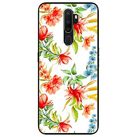 Ốp lưng in cho Oppo A9 2020 Mẫu Cành Hoa Lan Đỏ