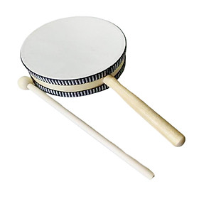 Kids Drum Hand Drum Musical Instruments Tambourine Educational with Drumstick Percussion Toy for Party Supplies Birthday Gifts Home Children