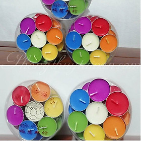 Mua Nến viên bơ TEALING sáp trà 4giờ 35 nến (07 màu) - thờ cúng