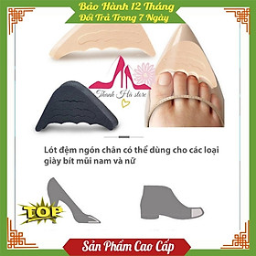 Lót mũi giày su non đệm êm ngón chân, có tác dụng giảm đau cho ngón chân và giảm size giày bị rộng