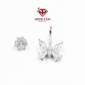 Mua Khuyên đeo rốn bạc 925 cao cấp Khuyên rốn bạc hồ điệp xinh đẹp-Minh Tâm Jewelry