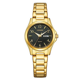 Đồng Hồ Nữ Citizen Pin-Quartz Dây Thép Không Gỉ EQ0612-58E - Mặt Đen (27.5mm)