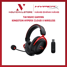 Hình ảnh Tai nghe Gaming Kingston HyperX Cloud II Wireless - Hàng Chính Hãng
