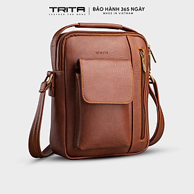 Túi Trita ( Thời trang nam phối ngăn - Túi đeo chéo da RTN3 )