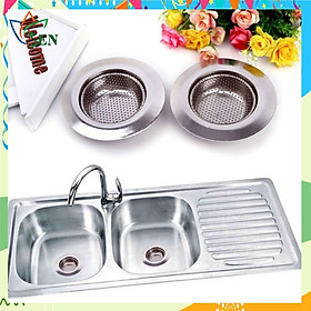 Combo 02 dụng cụ lọc rác bồn rửa chén inox chống gỉ