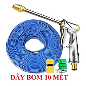 Mua Bộ dây vòi xịt nước rửa xe  tưới cây . tăng áp 3 lần  loại 7m  10m 206701-2 đầu đồng cút+ tặng mở chai