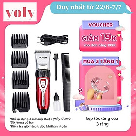 Tông Đơ Hớt Tóc Gia Đình 0817 TẶNG Bộ Kéo Cắt Tỉa + Lấy Ráy Tai Có Đèn - Tăng Đơ Cắt Tóc Trẻ Em Công Suất 3W An Toàn Tiện Lợi