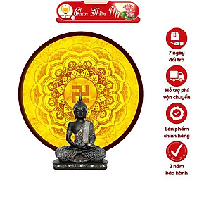 Mua Đèn Thờ Hào Quang Phật Tranh Trúc Chỉ Tròn  Trang Trí Bàn Thờ  Hào Quang Trúc Chỉ Mandala Chữ Vạn TC-HQ-80