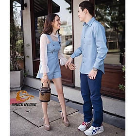 Váy đôi sơ mi đẹp ️️ Đồ đôi chụp hình cưới đẹp AV96