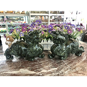 Mua Cặp Tỳ Hưu phong thủy đá ngọc Ấn Độ - Dài 25cm
