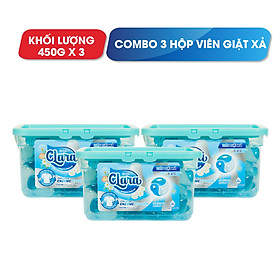 Combo 3 hộp viên giặt xả Clara hương hoa hộp 30 viên