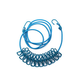 Mua Dây Phơi Đồ Kèm 12 Móc Kẹp Đa Năng Bằng Inox Cao Cấp - Giao màu ngẫu nhiên