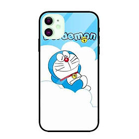 Ốp lưng kính cường lực cho iPhone 11 Nền Doremon Trên Tuyết - Hàng Chính Hãng