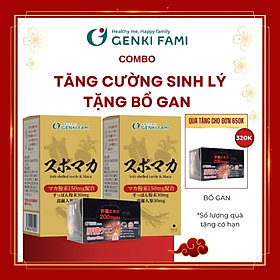 Combo 2 Hộp Viên Uống Tăng Cường Sinh Lý Nam, Bổ Thận Tráng Dương Chiết Xuất Hàu Biển, Kẽm, Nhân Sâm, Baba Supo Maca Genki Fami Nhật Bản