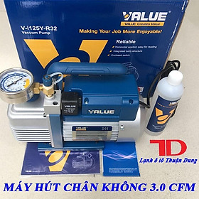 MÁY HÚT CHÂN KHÔNG 3.0CFM CÓ ĐỒNG HỒ BÁO ÁP V-i125Y R32