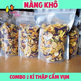 Trái Cây Sấy  Combo 2 kí Thập Cẩm Sấy hàng vụn loại ngon đủ 10 vị