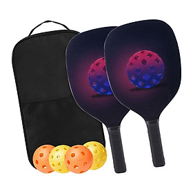 Portable Pickleball Paddles Set Rackets Comfort Grip Carry Bag for