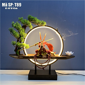 Mua Tiểu cảnh Tề Thiên Đại Thánh có đèn Led  kích thước 48*10*42cm  Tiểu cảnh Tôn Ngộ Không Trang trí tủ kệ rất đẹp và ý nghĩa  Mã T89