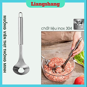 Dụng cụ làm thịt viên cá viên, mọc viên chống dính bằng inox 304 - Muỗng viên thịt thông minh tiện ích