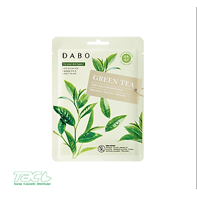 Combo 10 Miếng Mặt Nạ Trà Xanh Dabo Green Tea First Solution Mask Pack Hàn Quốc sạch nhờn ngừa mụn (23g / Gói)