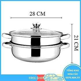 Mua Nồi Hấp Inox 3 Tầng Cách Thuỷ Cao Cấp - Vận Chuyển Miễn Phí Toàn Quốc