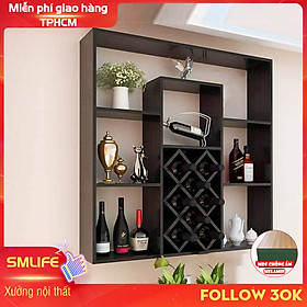 Mua Kệ rượu gỗ hiện đại SMLIFE Abarai