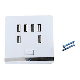 USB 6-Port 3.4A Wall Charger Outlet Power Faceplate Socket Plate Panel