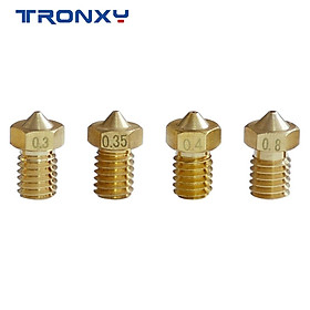 Tronxy E3DV6 Vòi phun cho máy in 3D Phần 1PC V5 V6 0,4mm 0,6mm 0,8mm Phần dây Filament đồng M6 Kích thước vòi phun bằng đồng thau: 1 PC 0,6mm