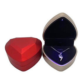 Mua Hộp nhẫn có đèn LED trái tim hộp nhẫn cưới đựng trang sức mặt dây chuyền hộp nhẫn cầu hôn cao cấp.