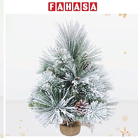 Cây Thông Mini PVC Cước Phủ Tuyết Gắn Trái Thông - Trang Trí Noel 60 cm - Chaang Chiia LP-TM-HS2