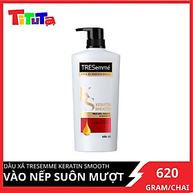 Dầu xả TRESEMME Keratin Smooth Dưỡng tóc khô xơ rối Công thức Hydrolyzed Keratin Vào Nếp Suôn Mượt 620g